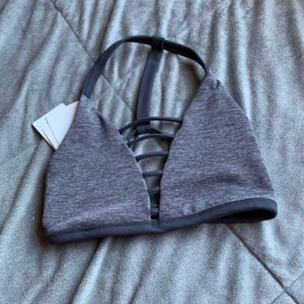 Body Language Simone Reversible Sports Bra NWT Pearl/GunMetal - Picture 7 of 11